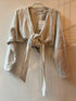 Linen Wrap Top